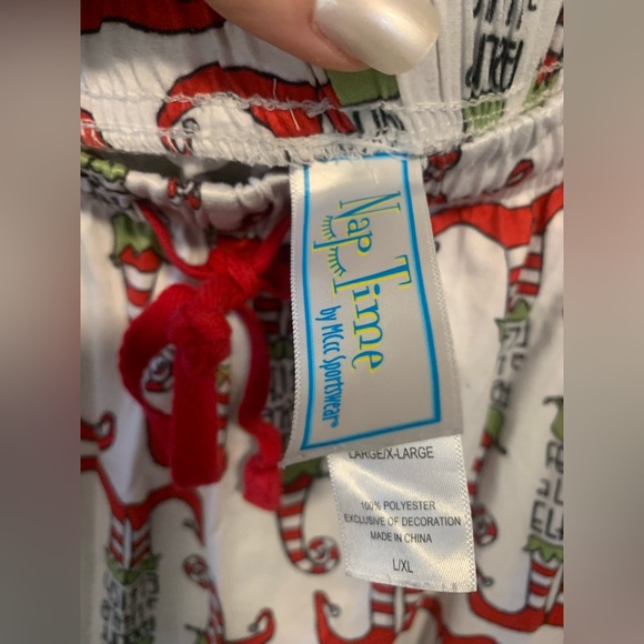 Merry Whatever Grinch Pajama Shirt 2X &  Feelin Elfish Sleep Pajama Pant L/XL - Picture 5 of 8
